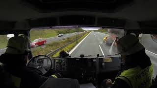 German firefighters amazing response to motorway accident [upl. by Binette857]