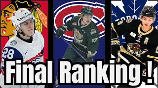 FINAL 2024 NHL Draft 1ST Round Rankings   Pick 32 to 17  Part 1 [upl. by Kuska]