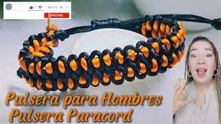 Cómo hacer pulsera tejida para hombre estilo panal de abeja super fácil DIY [upl. by Ahseiat636]