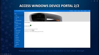 HoloLens  How to access Windows Device Portal [upl. by Eselahs]