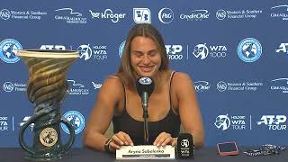 Aryna Sabalenka PostFinals Press Conference  2024 Cincinnati Open [upl. by Judah]