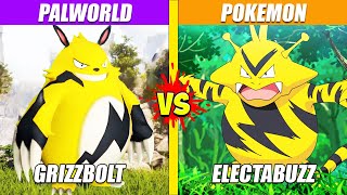 Grizzbolt Palworld vs Electabuzz Pokemon  SPORE [upl. by Notlimah]