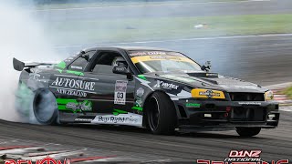 Curt Whittaker  V8 R34 Skyline  D1NZ R1 Manfeild 2014 [upl. by Thibaut561]