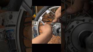 motorcycle tyre repair motorcycle viralvideo viralshort viralshorts bike 100millionviews bike [upl. by Corty440]