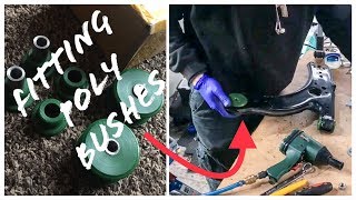 DIY POLY BUSHING MK4 golf gti 18T control arms the easy way [upl. by Charlotta776]