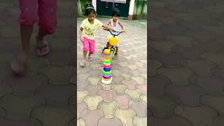 cycle cycle Mari soneri cycle 🚲🤪shorts cutebaby cycling nanditaenvlog [upl. by Dnomyaw639]