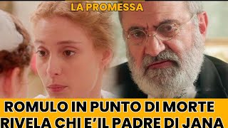 la promessa ANTICIPAZIONI Romulo in punto di morte rivela che lui sa chi è il padre di jana [upl. by Burhans]