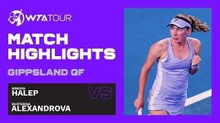 S Halep vs E Alexandrova  Gippsland Trophy Quarterfinals  WTA Match Highlights [upl. by Roana]