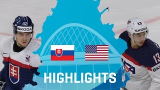 Slovakia  USA  Highlights  IIHFWorlds 2017 [upl. by Llirrem990]