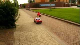 Moskvich Pedal car vs Moskvich Gas powered pedal car [upl. by Niarda]