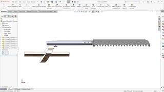 Reciprocating Saw working mechanism in Solidworks [upl. by Milone]