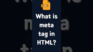 meta tag in HTML  HTML Interview Questions 2024 html5 interviewquestions shorts [upl. by Winnick]