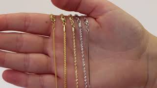 14k Gold Wheat and Rope Chain Comparison [upl. by Grounds]