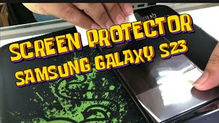 How to Install Tempered glass Screen protector on Galaxy S23 Ultra [upl. by Negriv]