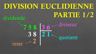 6e Poser et effectuer une division euclidienne [upl. by Rosdniw]