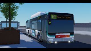 RATP IDE HLP  Centre Bus  Gare de Chamy en Man Lions City 12 GNV STIF [upl. by Cirdor]