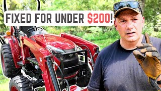 TYM TRACTOR BACKHOE HAS A PROBLEM  FIXED IT FOR UNDER 200 [upl. by Laynad]