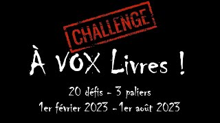 Bonne année 2023  Challenge lecture  À VOX Livres [upl. by Entruoc]