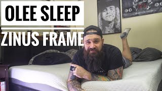 Olee Sleep Mattress amp Zinus Bed Frame Review  1 YEAR LATER [upl. by Enyahs]