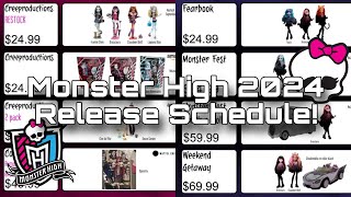 MONSTER HIGH NEWS 2024 Release Schedule G3 Skullectors Howliday and more [upl. by Massingill]