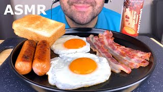 ASMR MUKBANG BREAKFAST FRIED EGGS WITH SAUSAGES BACON amp TOAST MUKBANG EATING SOUNDS EATING SHOW [upl. by Selbbep]