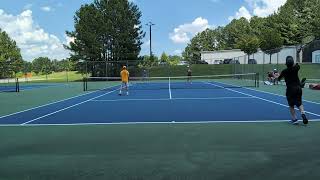 Exhibition match points me and Gregory vs Eddie and Daniel August Trick Shot Tennis Tournament 2024 [upl. by Dowell]