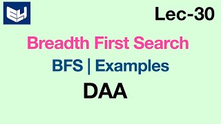 Breadth First Search  BFS examples  Design amp Algorithms  Lec30  Bhanu Priya [upl. by Ellehcsar]