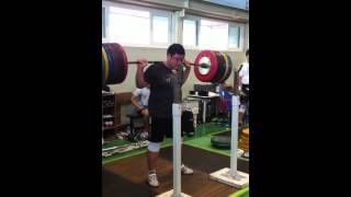 17year old Back squat 300kg [upl. by Yadsnil450]