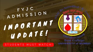 FYJC ADMISSION UPDATE MINORITY QUOTA  RJC [upl. by Gwendolin]