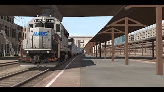 Trainz Amtrak Turboliner Delivery from DC to OdentonMD Feat MARC 414571 [upl. by Letizia]