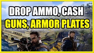 How to DROP Ammo Cash amp Guns in COD Warzone for TEAM Fast Method [upl. by Nilyram]