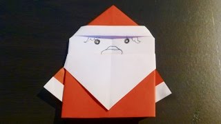 Como fazer Papai Noel Origami A arte de dobrar papel [upl. by Comethuauc]