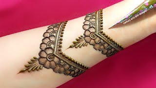 Diwali special mehndi design  easy front hand mehndi  mehndi design  mehndi ka design  Mehndi [upl. by Stokes]