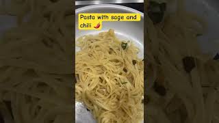 Linguine noodles with sage and green chili 👌 [upl. by Brynna]