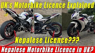 Nepalese Licence in UK  Does it work Uks Motorbike Licence EXPLAINED  Nepalese Super bikers [upl. by Ibob]