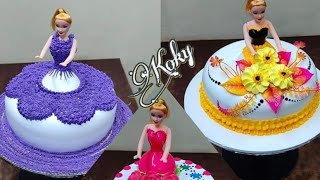 Barbie Cake Design For Birthday Different Cake Designs For Birthdays Birthday Decoration Ideas Home [upl. by Dlopoel411]