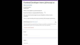 Unscriptai is hiring for Frontend Developer Intern  Freshers [upl. by Ruprecht]