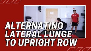 Alternating Lateral Lunge to Upright Row  Cable Machine Exercise [upl. by Enitnemelc297]