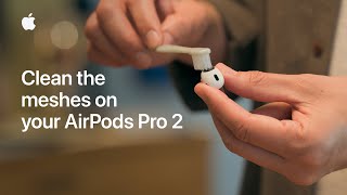 How to clean the meshes on your AirPods Pro 2  Apple Support [upl. by Latouche]