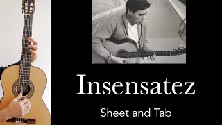 Insensatez AC Jobim Arrangement for guitar Tutorial with sheet and Tab [upl. by Taran]