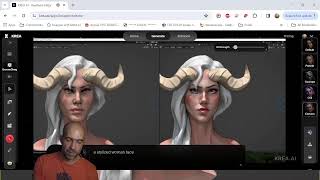 Sculpting in Blender with AI refining on the side and Artstation reviews [upl. by Im459]