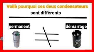 Différence entre condensateur permanent et condensateur démarrage [upl. by Sucramed]