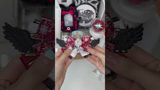 DIY lightstick bow  Black red and white stray kids theme ❤️🖤 [upl. by Kyne]