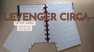 2024 April Life Planner Setup  Junior Size  Levenger Circa  Plan with Me [upl. by Hafeenah]