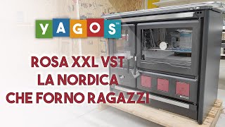 Rosa XXL La Nordica stufa legna con forno per cucinare Vetrina prodotto Yagos [upl. by Abehshtab]