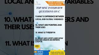 Top C Interview Questions part3  XpertChamps Insights skillstruct [upl. by Ahcim]