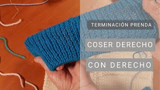 Costuras Cómo coser derecho con derecho 🧶 Aprende a Tejer con Lucila [upl. by Brook805]