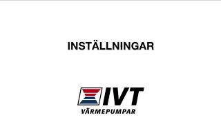 IVT GEO312C  inställningar [upl. by Meeharb]