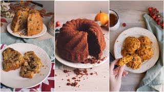 3 Ricette dolci con la zucca  Senza glutine  Senza Lattosio  Senza uova [upl. by Jarrid]