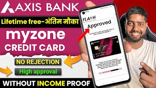 Axis bank myzone lifetime free credit card  axis my zone credit card benefits  axis card apply [upl. by Lozar]